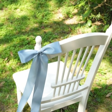 Elegant Dusty Blue Satin Ribbon for Crafting & Gifts