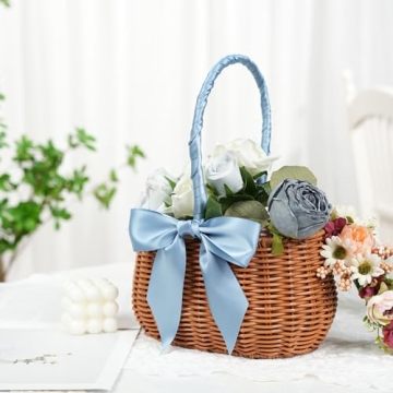 Elegant Dusty Blue Satin Ribbon for Crafting & Gifts