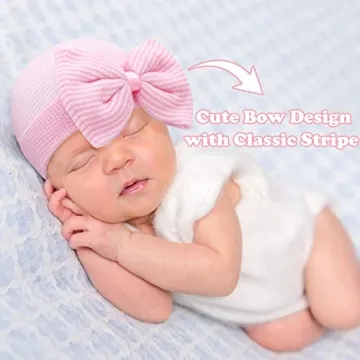 Stylish Sarfel Newborn Hats for Baby Girls with Bows
