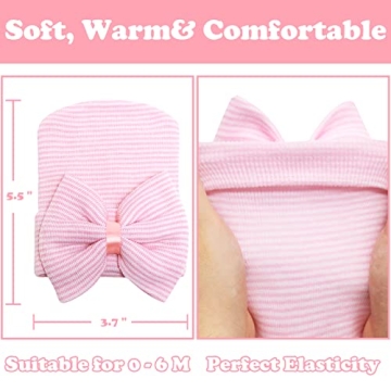 Stylish Sarfel Newborn Hats for Baby Girls with Bows