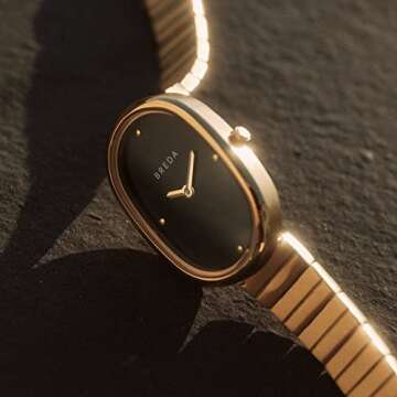 Breda 'Jane' Gold and Metal Bracelet Watch, 23MM
