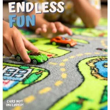 ToyVelt Kids Carpet Playmat Car Rug – Educational Road Traffic Carpet Multi Color Play Mat - Large 60” X 32” Best Kids Rugs for Playroom & Kid Bedroom – for Ages 3-12 Years Old