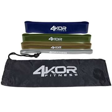 4KOR Fitness Extra Thick Minibands (2.5mm Thick, 4pc Set)