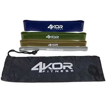 4KOR Fitness Extra Thick Minibands (2.5mm Thick, 4pc Set)