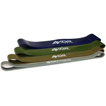 4KOR Fitness Extra Thick Minibands (2.5mm Thick, 4pc Set)