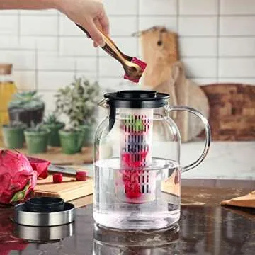 Premium Glass Infuser Pitcher for Hot and Cold Drinks
