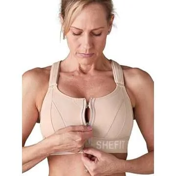 SHEFIT Ultimate Sports Bra for Women, High Impact Sports Bra, Sandstorm, X-Small