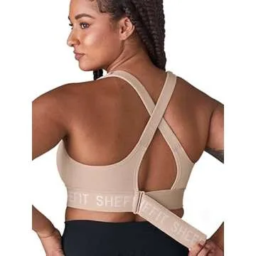 SHEFIT Ultimate Sports Bra for Women, High Impact Sports Bra, Sandstorm, X-Small