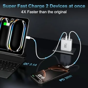 USB C 2-Pack 65W Fast Charging 6-Port Charger