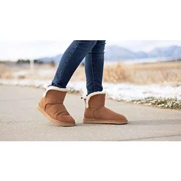 Dearfoams Fireside Shearling Indoor Outdoor Slippers
