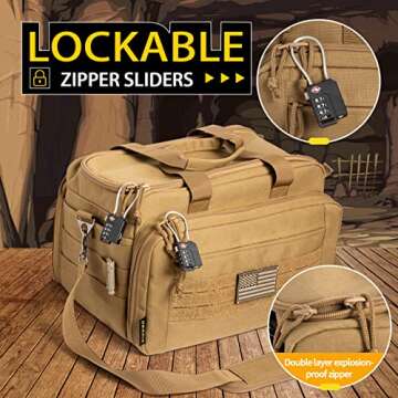 VEAGIA Pistol Range Bag for Firearms and Accessories