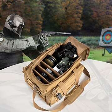 VEAGIA Pistol Range Bag for Firearms and Accessories