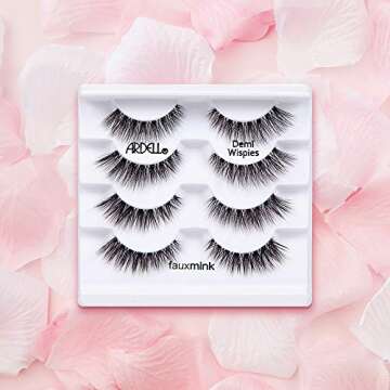 Ardell Faux Mink Lashes Demi Wispies False Eyelashes Multipack, Natural Look Lashes for Everyday Wear, 2 Pack