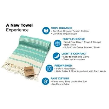 DEMMEX Organic Diamond Turkish Bath & Beach Towel - Luxury & Eco-Friendly!