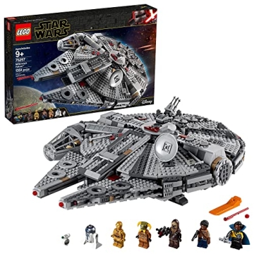 LEGO Star Wars Millennium Falcon 75257 Building Set - Starship Model with Finn, Chewbacca, Lando Cal...