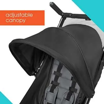 Summer 3Dmicro Super Compact Fold Stroller, Black – Meets Official Airline Carry-On Requirements, Theme Park Approved Baby Stroller – Lightweight Stroller with Reclining Seat, Adjustable Canopy & More