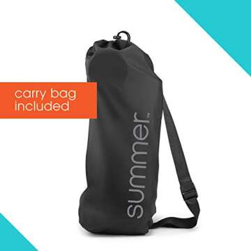 Summer 3Dmicro Super Compact Fold Stroller, Black – Meets Official Airline Carry-On Requirements, Theme Park Approved Baby Stroller – Lightweight Stroller with Reclining Seat, Adjustable Canopy & More