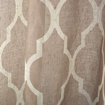 LOYOLADY Taupe Linen Curtains 102 inches Long 2 Panels Set Bedroom Sheer Curtains Privacy Grommet Sheer Linen Curtains for Living Room 52" W x 102" L