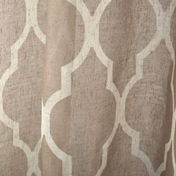 LOYOLADY Taupe Linen Curtains 102 inches Long 2 Panels Set Bedroom Sheer Curtains Privacy Grommet Sheer Linen Curtains for Living Room 52" W x 102" L