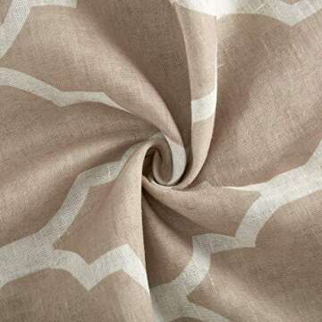 LOYOLADY Taupe Linen Curtains 102 inches Long 2 Panels Set Bedroom Sheer Curtains Privacy Grommet Sheer Linen Curtains for Living Room 52" W x 102" L