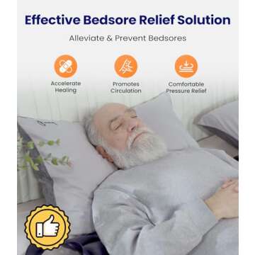 VOCIC Alternating Air Pressure Mattress Pad, Bed Sore Prevention Solution Mattress Topper with 6-Set...