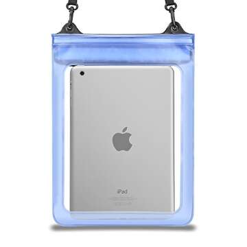 Premium Blue Waterproof Pouch Bag Case for iPad Pro 11 iPad Air 10.5 iPad 10th Gen 9 th G/New Yoga Tab 3 Pro 10 Miix 320 / Samsung Galaxy Tab A9+ 11'' A8 S7 11 A7 10.4 S3