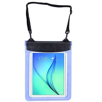 Premium Blue Waterproof Pouch Bag Case for iPad Pro 11 iPad Air 10.5 iPad 10th Gen 9 th G/New Yoga Tab 3 Pro 10 Miix 320 / Samsung Galaxy Tab A9+ 11'' A8 S7 11 A7 10.4 S3