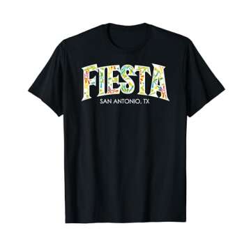 Colorful Fiesta T-Shirt for San Antonio Celebrations