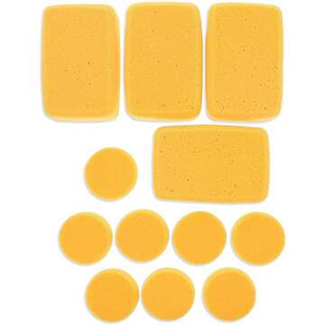 Synthetic Sponges for Painting - 2 Sizes, 12-Pack