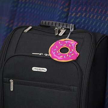 Travelon Luggage Tags Oversized Set of 2, Doughnuts, 3.875 Diameter