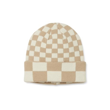 The Drop Women's Karina Multi Checkered Beanie - Stylish & Warm