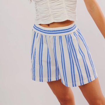 Seyurigaoka Striped Lounge Shorts for Stylish Comfort
