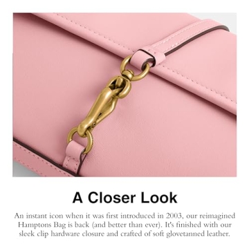 Coach Women’s Hamptons Bag - Stylish Bubblegum Leather Handbag