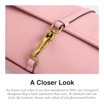 Coach Women’s Hamptons Bag - Stylish Bubblegum Leather Handbag