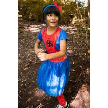 Marvel Spider-Man Toddler Girls Tulle Cosplay Dress Leggings and Headband 3 Piece 3T