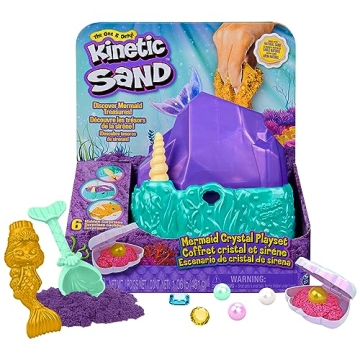 Kinetic Sand Mermaid Crystal Playset for Endless Creativity