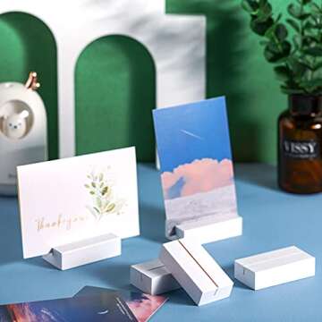 Wood Place Card Holders for Weddings and Events - Set of 12