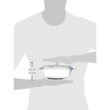 Anchor Hocking 2 Quart Round Glass Casserole Baking Dish, Medium