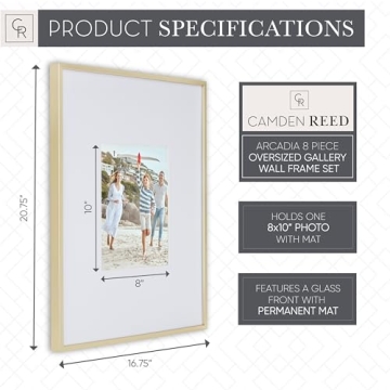 Camden Reed 8 Piece Gold Gallery Wall Frame Set