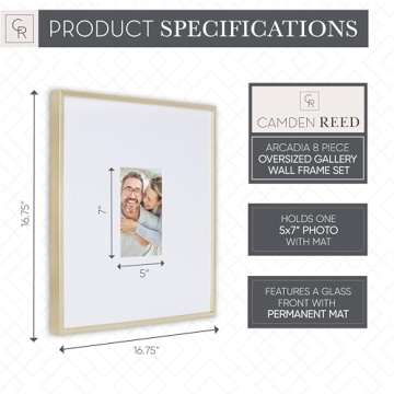 Camden Reed 8 Piece Gold Gallery Wall Frame Set