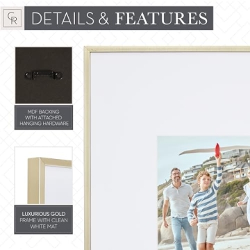 Camden Reed 8 Piece Gold Gallery Wall Frame Set