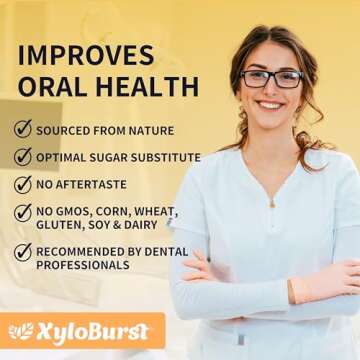 XyloBurst Gum | Xylitol Chewing Gum | Sugar Free, Gluten Free, Keto Friendly | Aspartame Free Gum For Oral Health | Fruit | 100-Count Jar
