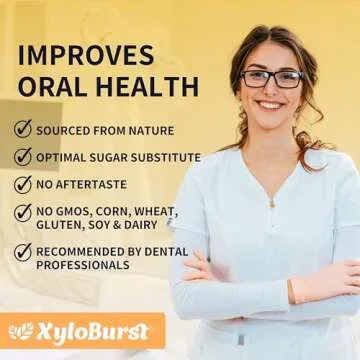 XyloBurst Gum | Xylitol Chewing Gum | Sugar Free, Gluten Free, Keto Friendly | Aspartame Free Gum For Oral Health | Fruit | 100-Count Jar