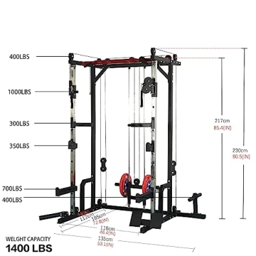 HAUSHECK 1400lbs Power Cage for Home Workouts