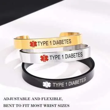 XUANPAI Stainless Steel Medical Alert ID Bracelet