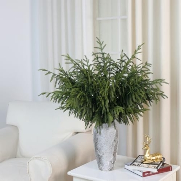 FOTEEWL 36" Norfolk Pine Branches - 8 Pcs for Holiday Decor