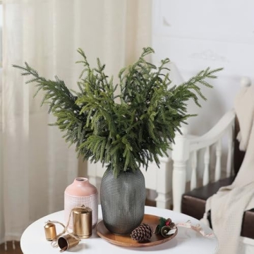 FOTEEWL 36" Norfolk Pine Branches - 8 Pcs for Holiday Decor