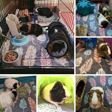 Guinea Pig Fleece Cage Liner for Midwest Habitat | Guinea Pig Bedding | Guinea Pig Fleece | Feathers