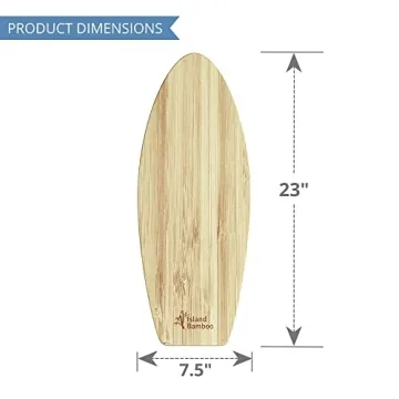 Laguna Bamboo Cutting Board - Stylish Eco-Friendly Surfboard Design
