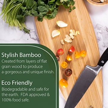 Laguna Bamboo Cutting Board - Stylish Eco-Friendly Surfboard Design